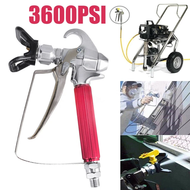 ALUMINUM 3600PSI AIRLESS Paint Spray Gun w/ Tip Guard Painting Sprayer