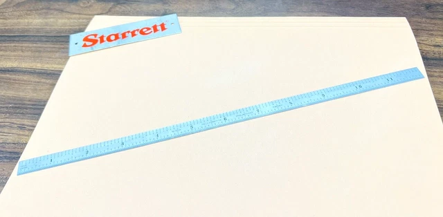 STARRETT No. C305R-12 12” Long Full-Flexible Steel Rule with Inch Grad. “USA”. STARRETT No. C305R-12 12” Long Full-Flexible Steel Rule with Inch Grad. “USA”.