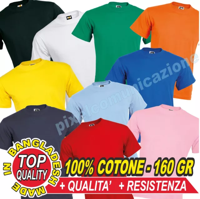 10 T Shirt Magliette Maniche Corte Outlet Stock Affare 100% Cotone T-Shirt 160Gr