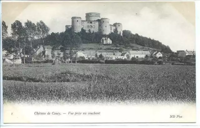 CP 02 AISNE - COUCY-le-CHÂTEAU - VUE PRISE DU COUCHANT