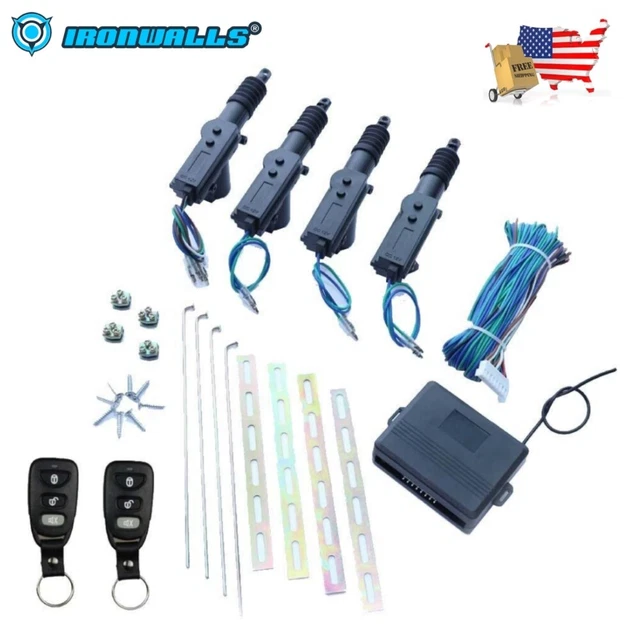 4 Door Power Lock Kit Universal Car Keyless Entry System Security Remote Central