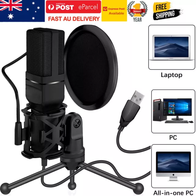 USB Microphone Computer Condenser Recording Microphones For Laptop,Desktop,PC