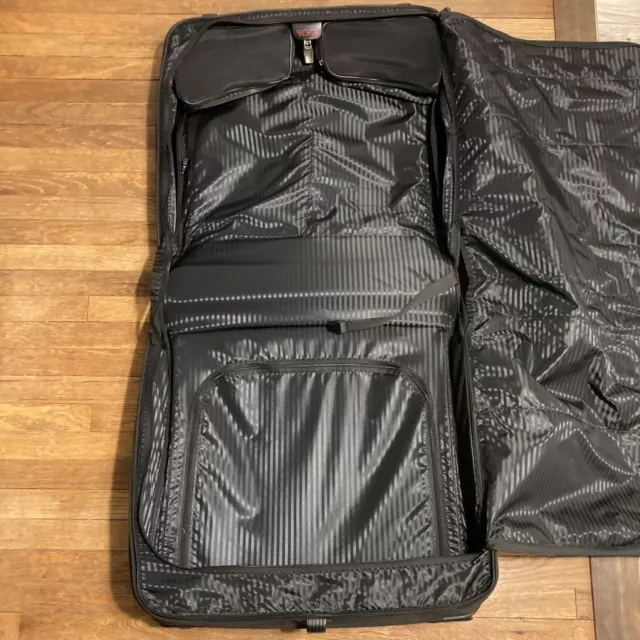 Tumi Black Alpha Wheeled Garment Bag 2233D3 Extended Trip Rolling Wardrobe 9
