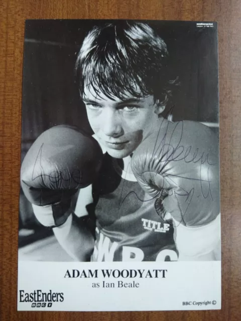ADAM WOODYATT *Ian Beale* EASTENDERS HAND SIGNED AUTOGRAPH FAN CAST PHOTO CARD