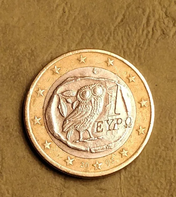 pièce de 1 euro rare 2002 ( Hibou ) Très Rare Avec Un S