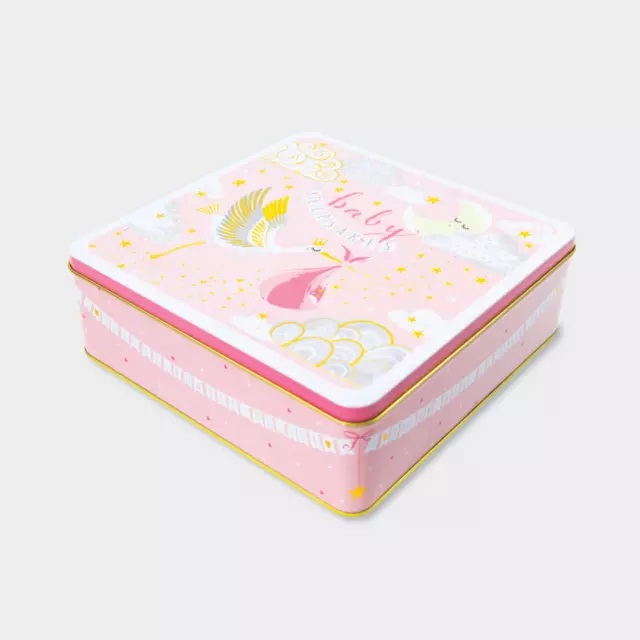 New Baby Girl Keepsake Tin, Baby Memory Box, Christening Gift, Baby Storage