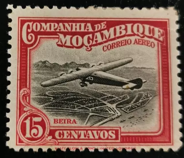 Mozambique: 1935 Airmail - Airplanes 15 C. (Collectible Stamp).