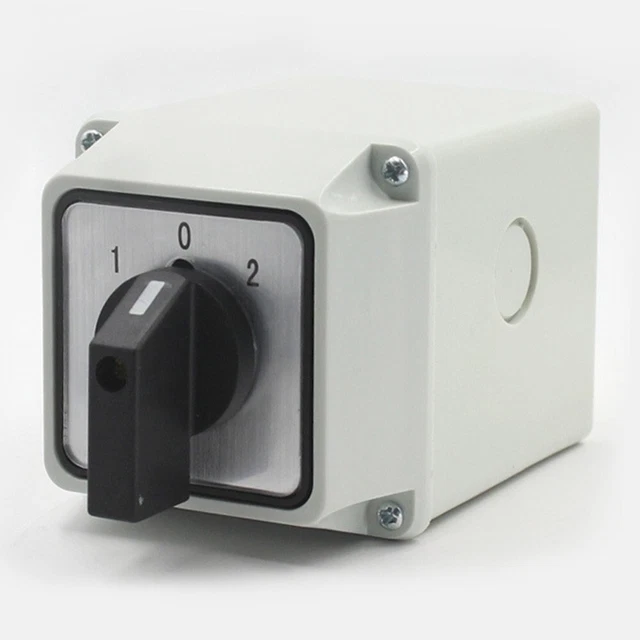 Enclosed Passage Interrupteur 380V 25A 3 Position 12 Bornes Universel Rotatif