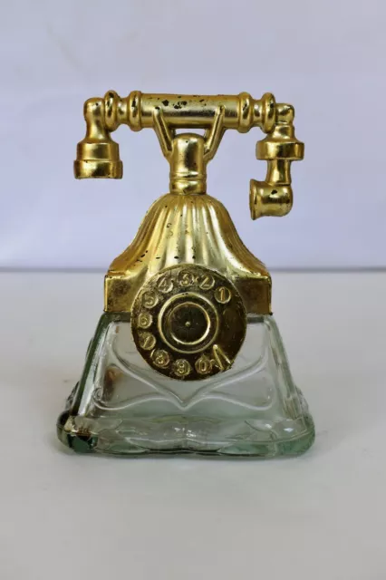 Vintage Avon Flasche Französischer Telefon Parfum Rosen Cologne Leere Selten " K