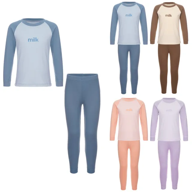 Kids Unisex Sleepwear Loungewear Thermal Underwear Set Tops With Pants Pajamas