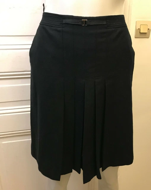 Jupe plissée en laine