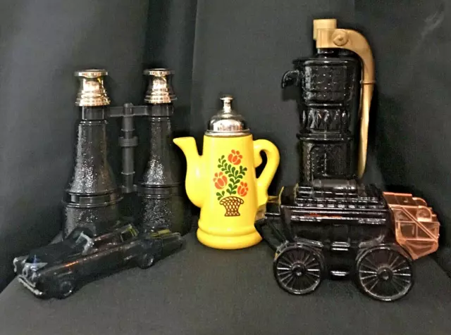 1970s Vintage AVON Bottles ~ Cologne Aftershave Decanters Lot of 5