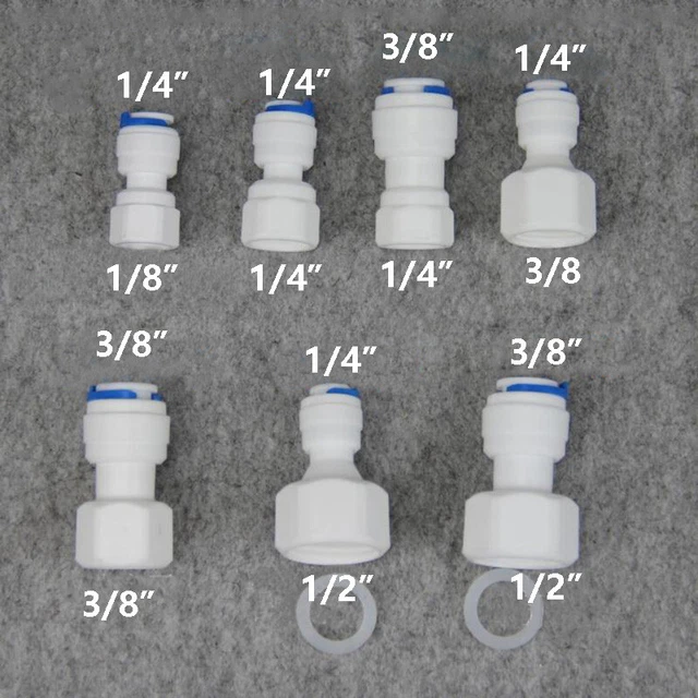 PE Straight Push in Fitting Female Thread Connector Water Dispenser Purifier