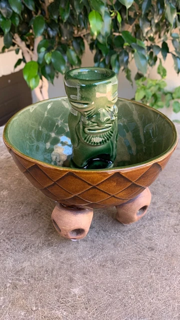 Munktiki Volcano Scorpion Bowl Skull T-Deep Ceramic Tiki Mug #43 Rare 2001