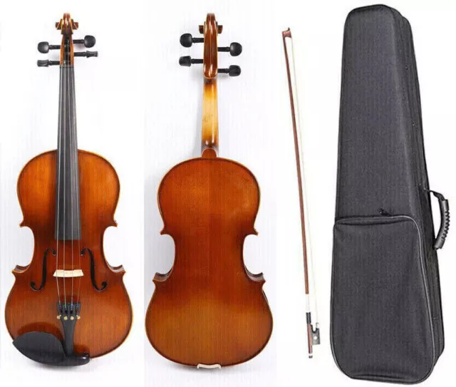 15.5 Inch Viola Ebony Fittings Spruce Maple Small Handmade Viola with Bag & Bow