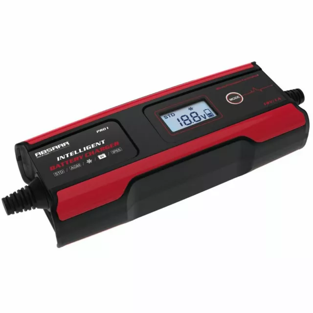 ABSAAR 6V / 12V 1A Automatic Smart Battery Charger & Conditioner & Optimiser