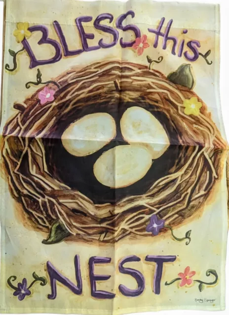 Small Garden Flag Bless This Nest Spring 18 X 12.5