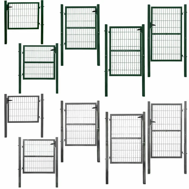 QUADRATROHR GARTENTOR DOPPELSTABMATTEN Gartentür Garten Zaun Pforte