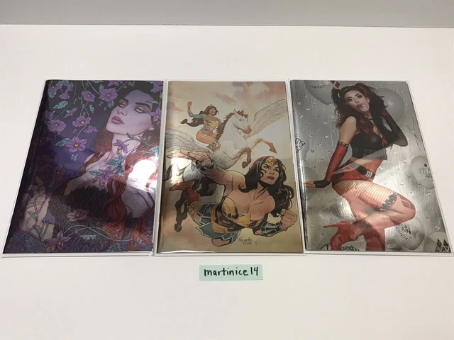 HARLEY QUINN 25 WONDER WOMAN 795 POISON IVY 8 SET Cohen Paquette Virgin Foil