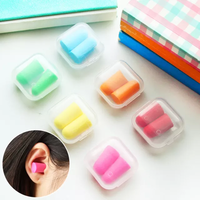 Earplugs Soft Foam Plugs Candy-Color Noise Prevention Snore Sleep 1/2/5 Pai~m'