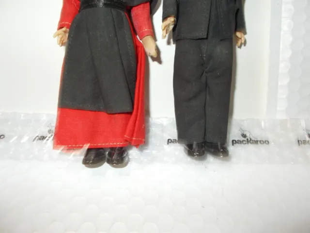 Vintage AMISH Dolls Hard Plastic 7" Woman Man Collectible Open Close Eyes 1970'S 3