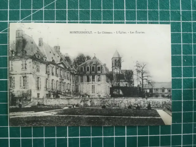 sb060 CPA TBE circa 1900 Val d'oise - Montgeroult - Château église écuries