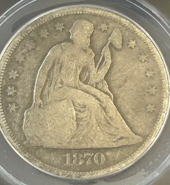 1870-CC Seated Liberty Dollar ANACS VG-8