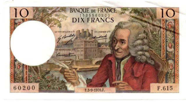 MA 34519 / France - Frankreich 10 Francs 3/09/1970 Voltaire TTB