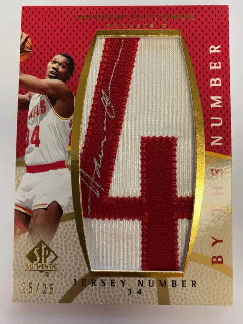 2007-08 Upper Deck SP Authentic By The Number Hakeem Olajuwon 25/25 Auto