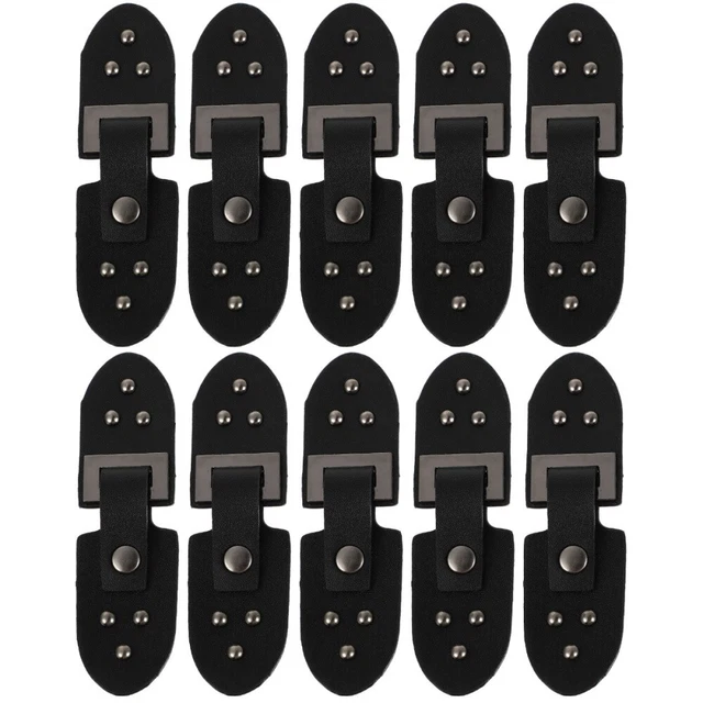 10 Pairs Metal Buckle Duffle Coat Toggle Fasteners Wooden Sewing Buttons PU Fur