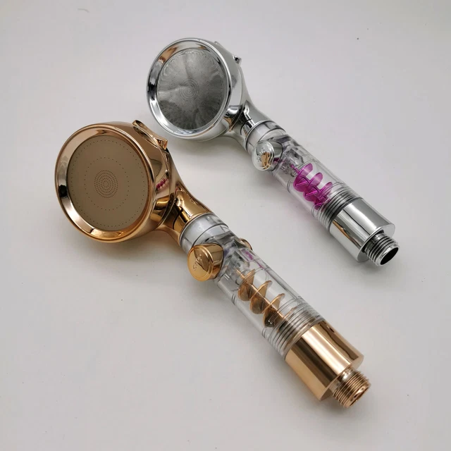 HANDHELD PROPELLER TURBO Fan Hydro Jet Spinning Shower Head High