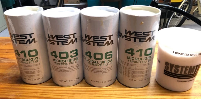 Epoxy Fillers 4 West System 403 406 410 and System Three Silica Thickner