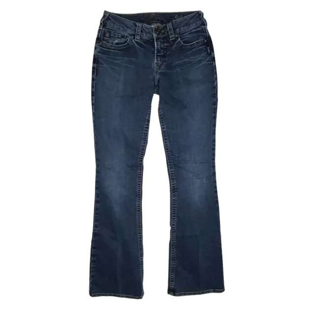 Silver Jeans Suki Bootcut Dark Wash Low Rise Denim Jeans Womens Size 26/32