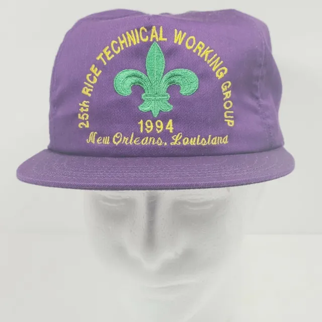 1994 25th Technical Rice Group NOLA Snapback Made In USA Farmer Trucker Cap Hat