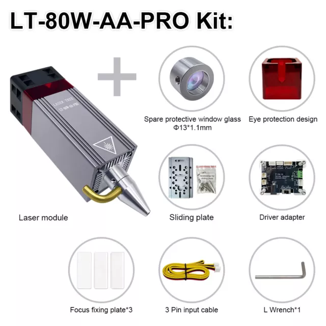 LASER TREE 80W Laser Module Head kit for Laser Cutting Engraver Machine,12V