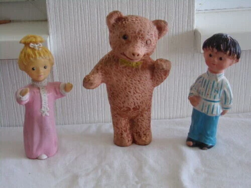 Trois Figurines Papo Bonne Nuit Les Petits 1995 Label Emmau00fcs