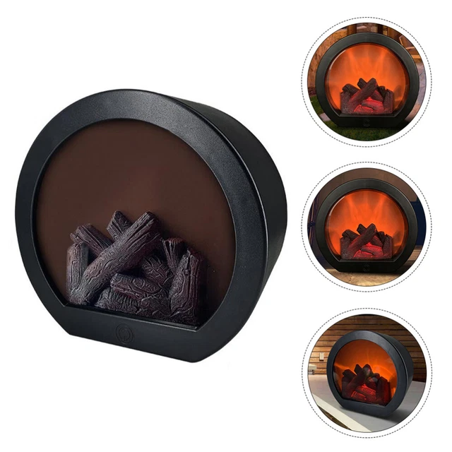 Lámpara de viento LED de chimenea simulada luz nocturna lámparas de plástico falsas
