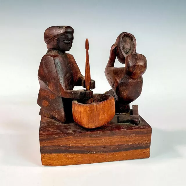 Vintage- Signed; Wingard Wilson Folk Art Hand Carved Wooden Sculpture