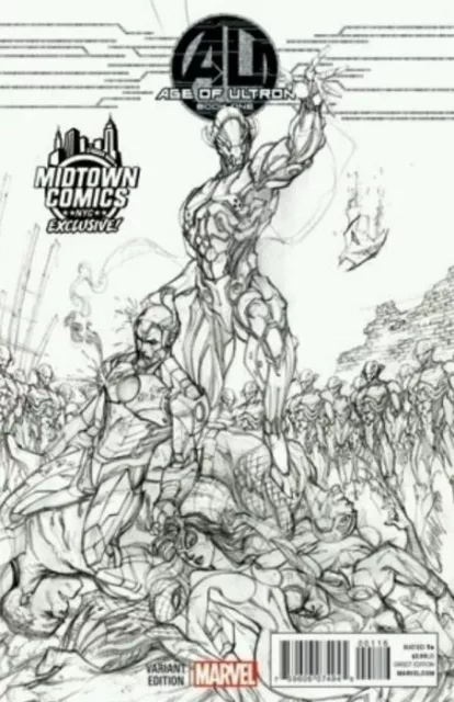 Age of Ultron #1 Midtown Exclusive J Scott Campbell VARIANT SKETCH&COLOR SET NM.