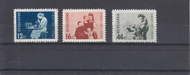 Bulgarien 1957 J. postfrisch Satz MiNr. 1016-1018 MNH(**)