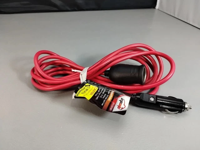 12ft Car Cigarette Lighter Socket Extension Cord Cable Heavy Duty 12V DC Plug VG
