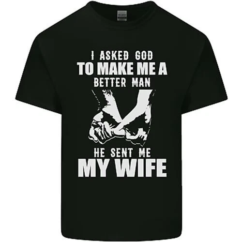 Marito & Donna Matrimonio Anniversario God Uomo Cotone T-Shirt
