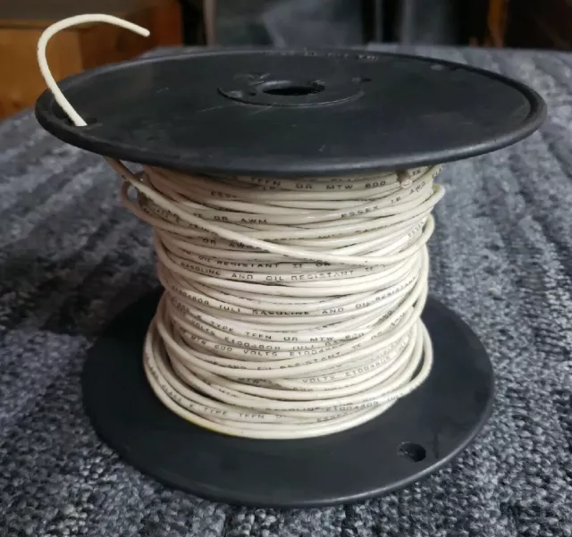 Approximately 250' Essex 16 AWG 600V White Machine Tool Wire NEW!