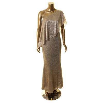 LAUREN RALPH LAUREN Women's Ruffled Overlay Ball Gown Dress TEDO