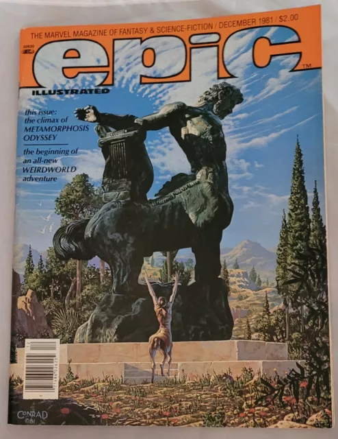 Marvel Comics Epic Illustrated Magazine Dec 1981- Tim Conrad cover - VF