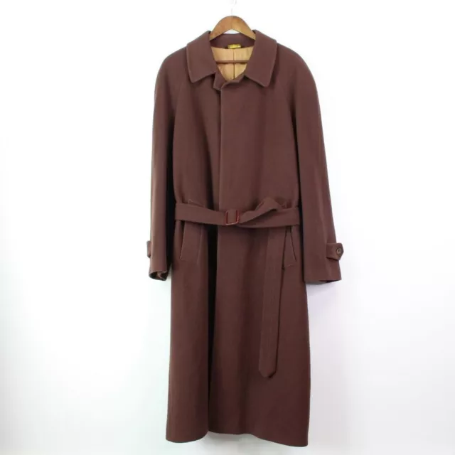 Battaglia Torino Sierra 1300 Wool Cashmere Long Coat Brown Size 42