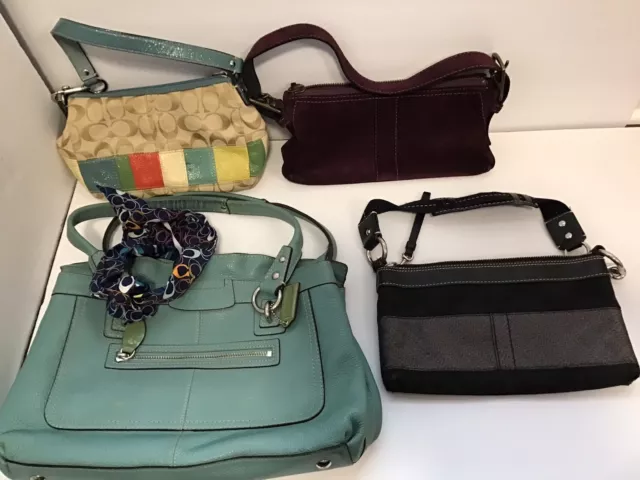 Lot Of 4 Coach Bags  As Is Preowned Used Condition