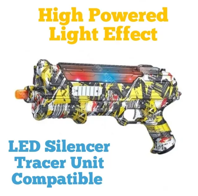 Electric Automatic Light Gel Blaster Gun Eco-friendly Water Bead 5k Ammo Gift Uk