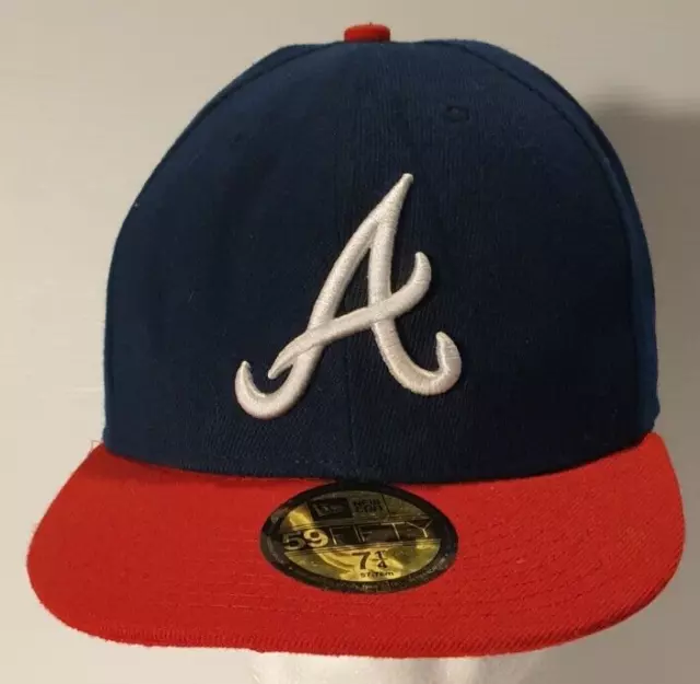 ATLANTA BRAVES MLB New Era 59Fifty Wool Blend Fitted Baseball Cap Hat Size 7 1/4