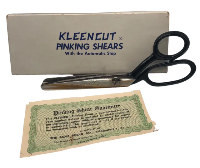 Kleencut Pinking Shears Scissors No. 180 in Original Box